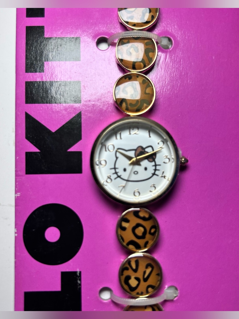 Hello Kitty Leopard Print Analog Watch New